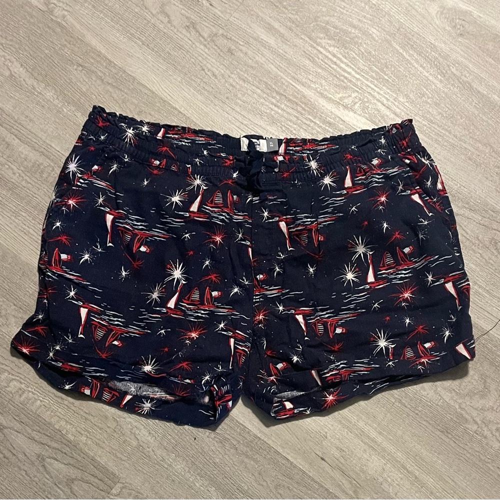 Old Navy Blue and Red Cargo Shorts
